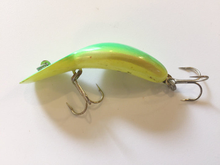 Heddon Tadpolly Spook Neon Green and Yellow Clatter Tad