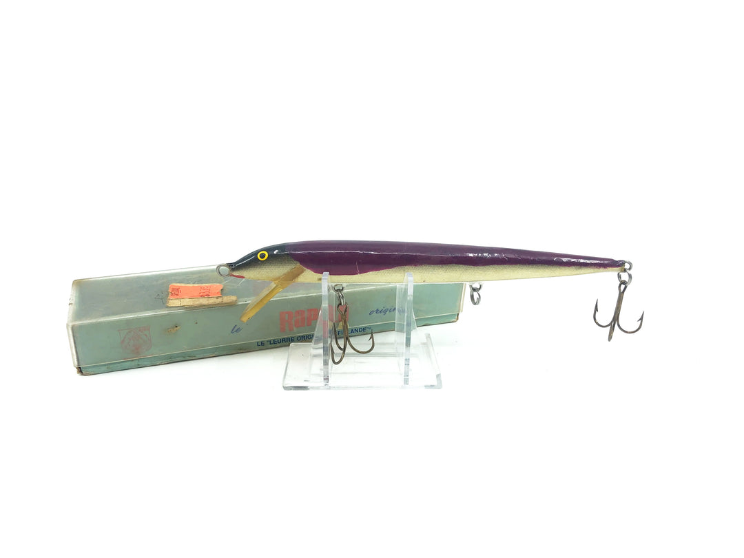 Rapala Original Floater F-18 S Silver/Purple Painted Back Color in Box