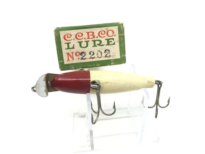Creek Chub Midget Pikie Minnow 2202 White and Red Color with Box