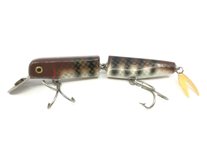 Alzbaits Jointed Pikie Metal Tail Musky Lure Brown Pike Scale Finish