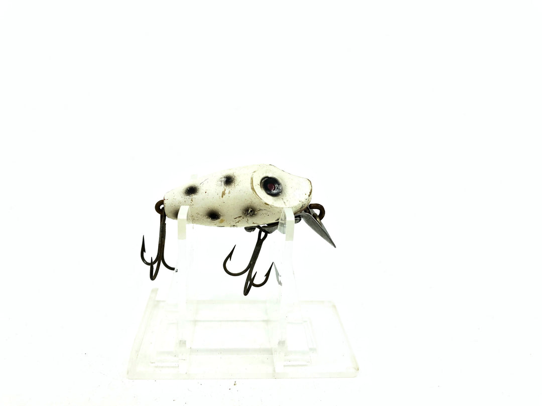 Heddon Midgit Digit River Runt Spook 9020 WBS White Black Spots Color