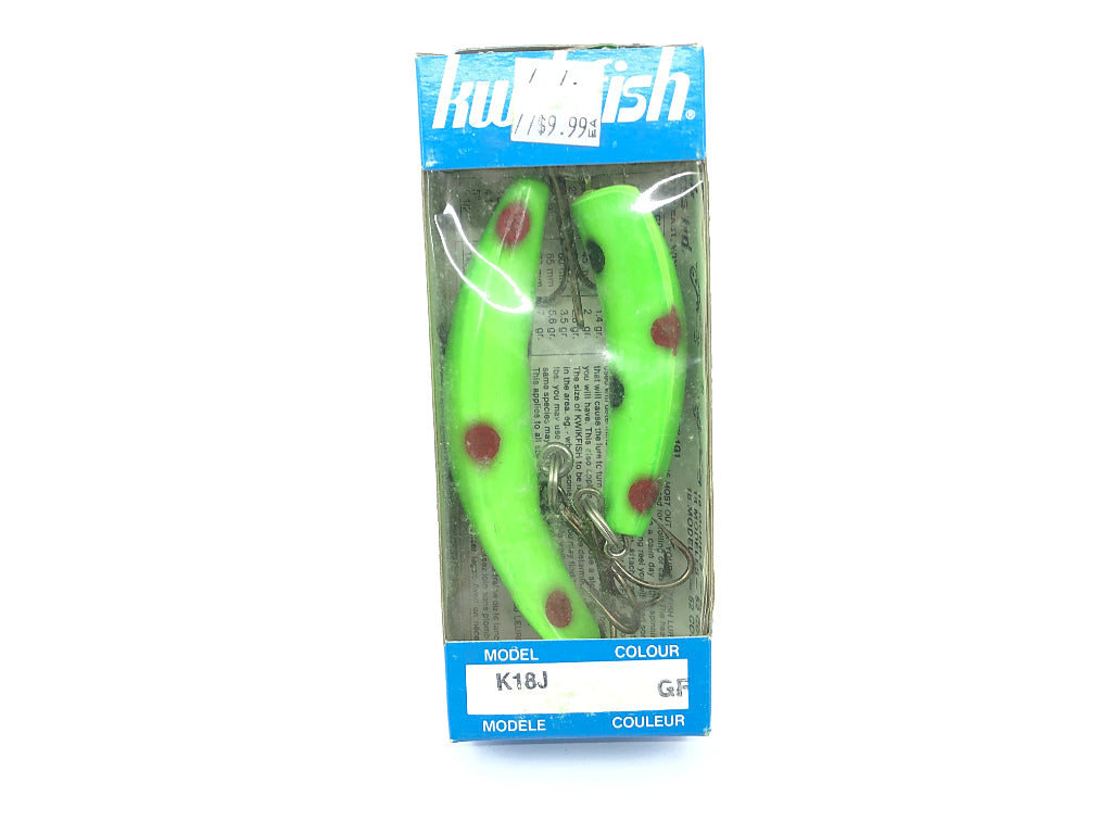 Pre Luhr-Jensen Kwikfish Jointed K18J GF Green Fluorescent Color New in Box Old Stock
