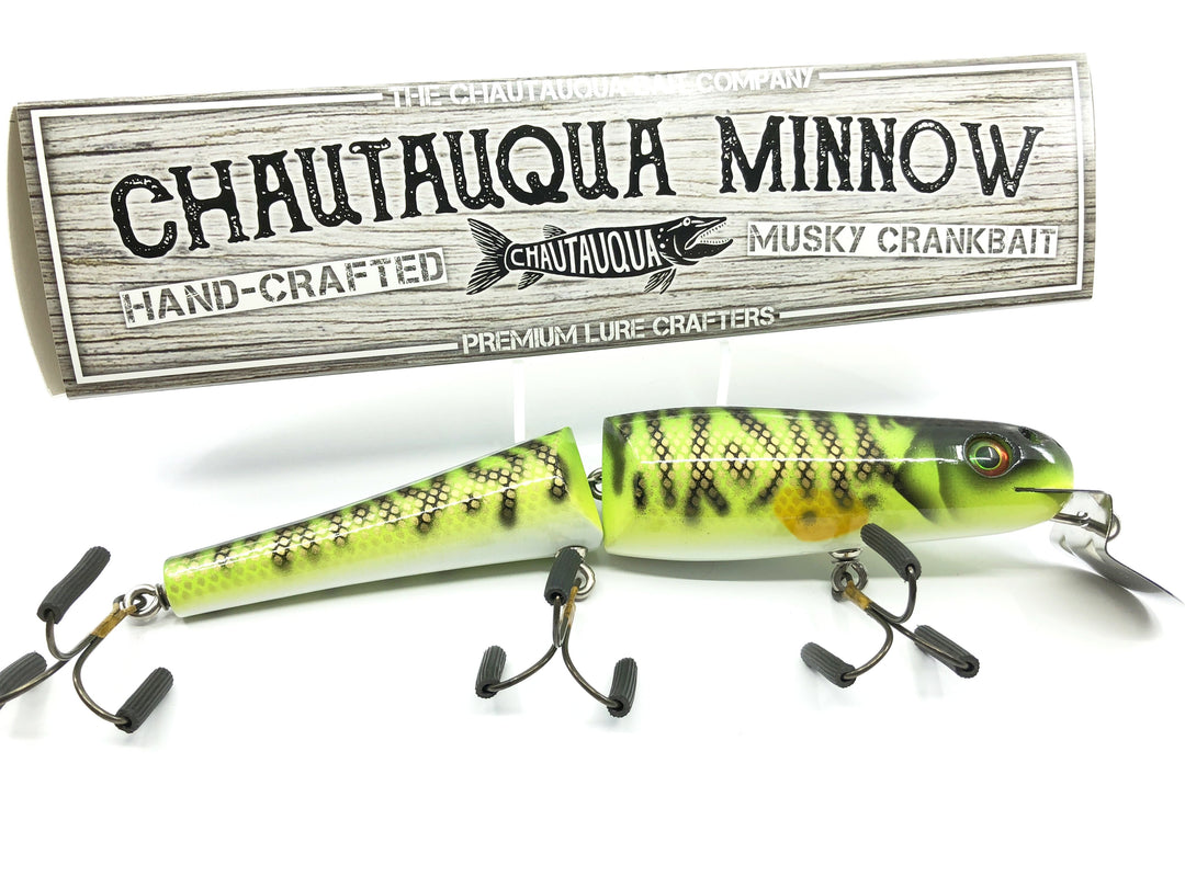Jointed Chautauqua 8" Minnow Musky Lure Special Order Color "HD Green Tiger"