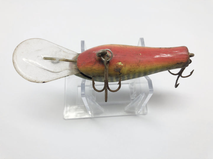 Poe's Early Wooden Lure Green Orange