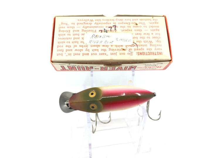 Heddon River Runt Spook Sinker 9110 RB Rainbow Color with Box