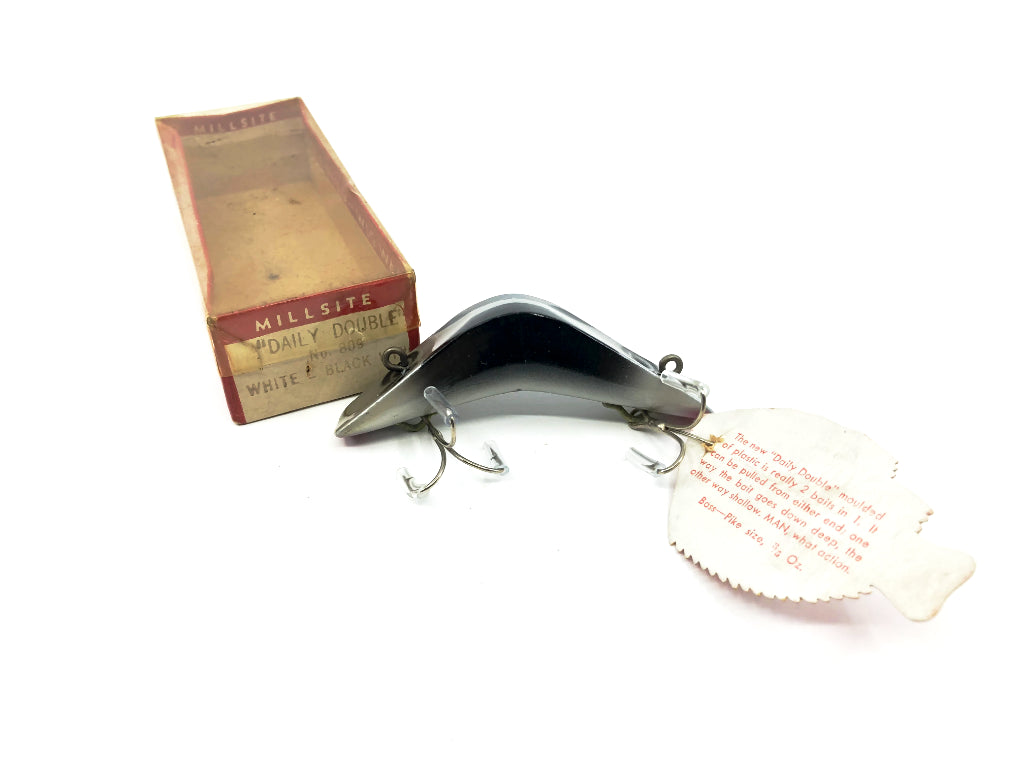Millsite Daily Double White with Black Wings Color 809 with Box and Hang Tag