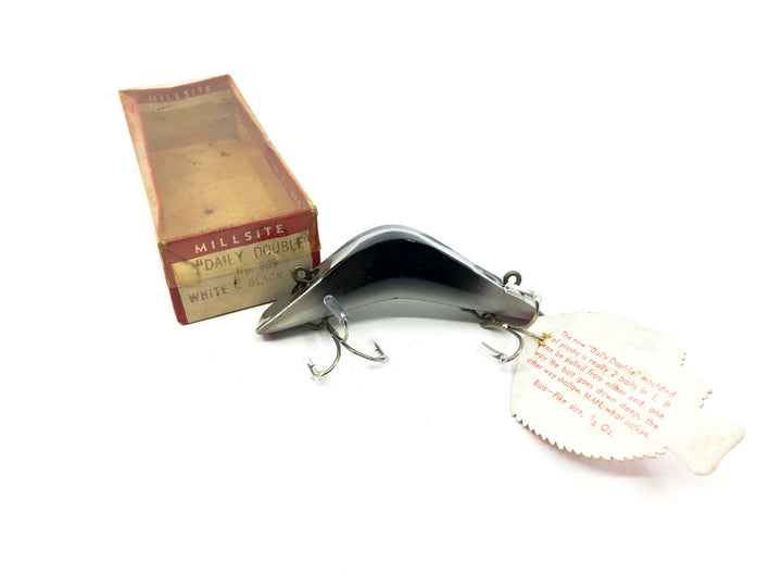 Millsite Daily Double White with Black Wings Color 809 with Box and Hang Tag