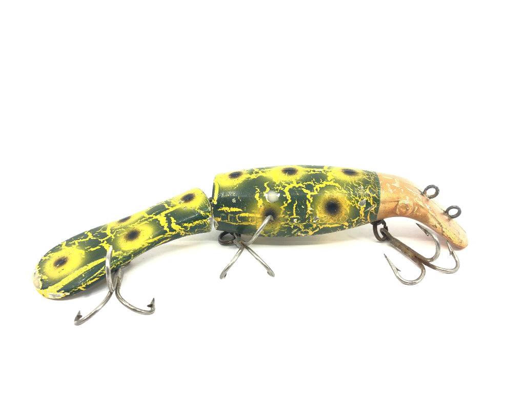 Drifter Tackle The Believer 8" Jointed Musky Lure Custom Color Yellow Crackle Gold Head