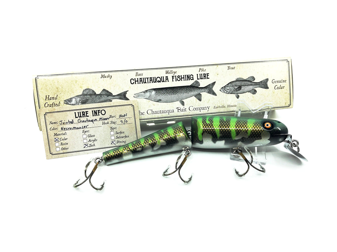 Jointed Chautauqua 8" Minnow Musky Lure Necromancer Color