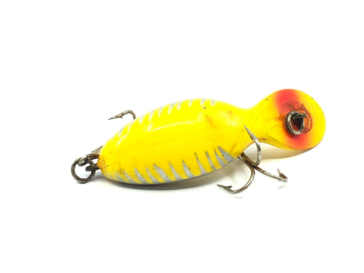 Heddon Tiny Tad Yellow and Silver Ribs