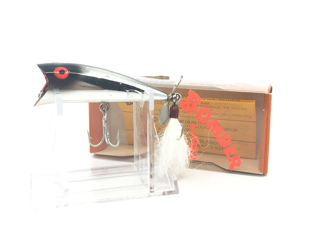 Bomber Popper Black Metachrome with tail and Box