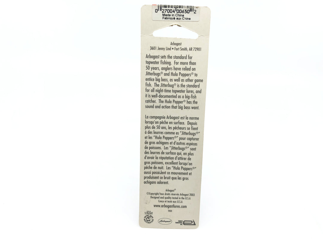 Arbogast Jitterbug 3/8 oz Frog Color New on Card