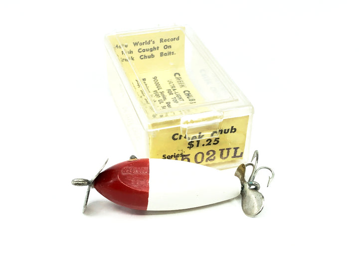 Creek Chub 9500 Ultra Lite Injured Minnow 9502 UL Red Head White Color with Box