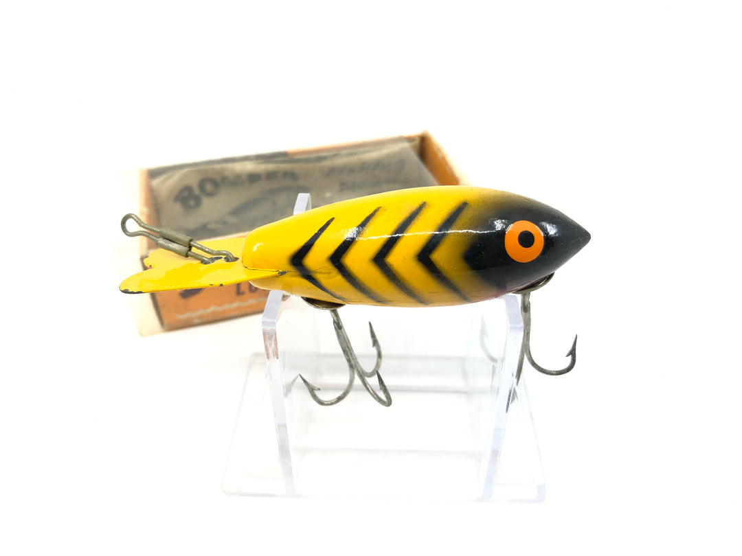 Vintage Wooden Bomber Yellow Black Ribs Color 420 with Box