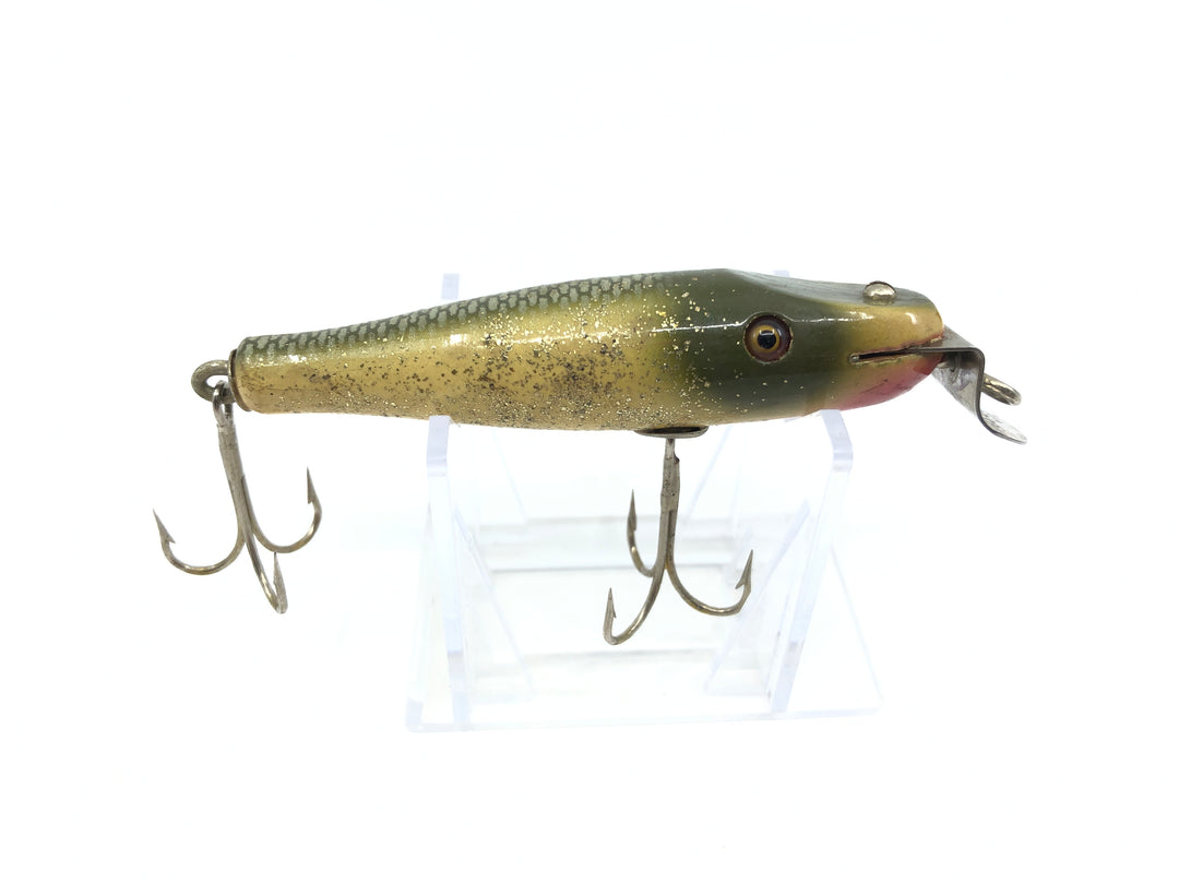 Creek Chub Baby Pikie Glass Eyes Wooden Lure Silver Flash Color 918