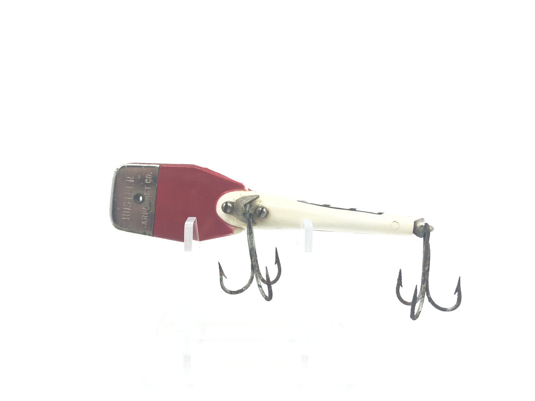 Arbogast Hustler White Red/Black Ribs Color