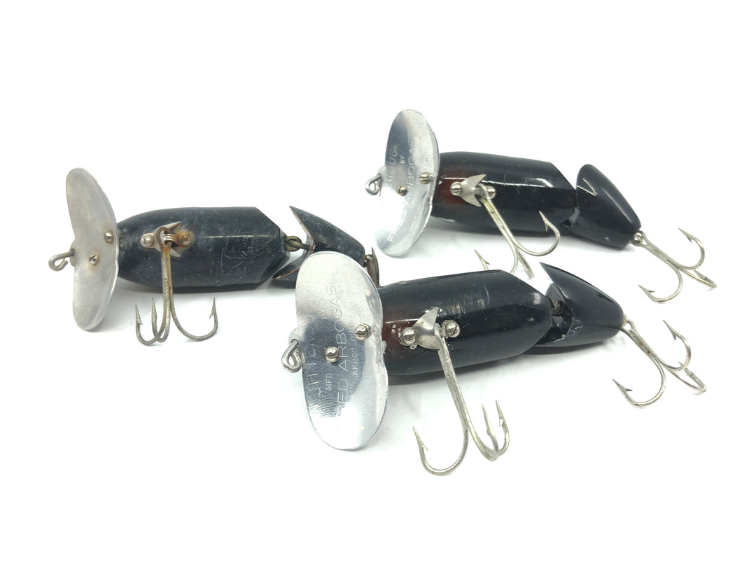 Group of Arbogast Jointed Jitterbugs Black Color