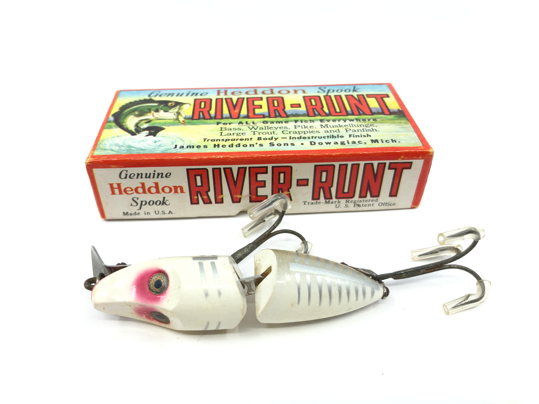 Heddon Jointed Sinking River Runt 9330 XRW White Shore Color with Box