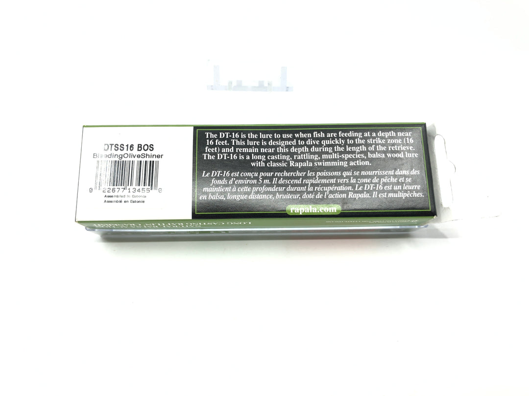 Rapala Dives-To 16 DTSS-16 BOS Bleeding Olive Shiner Color New in Box Old Stock