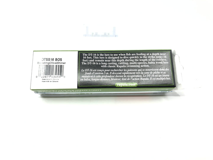 Rapala Dives-To 16 DTSS-16 BOS Bleeding Olive Shiner Color New in Box Old Stock
