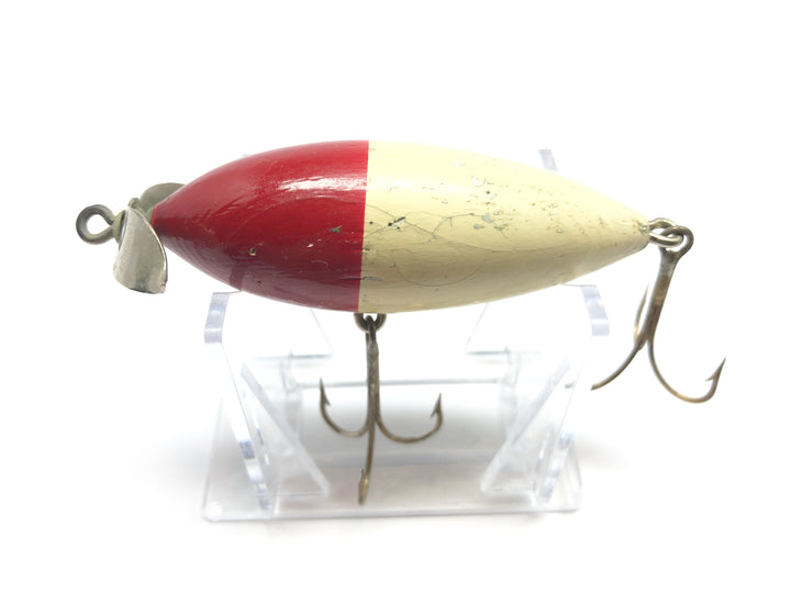 Unknown Vintage Topwater Lure Red and White Prop