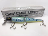 Jointed Chautauqua 8" Minnow Musky Lure Special Order Color "Bavarian Blue Cream"
