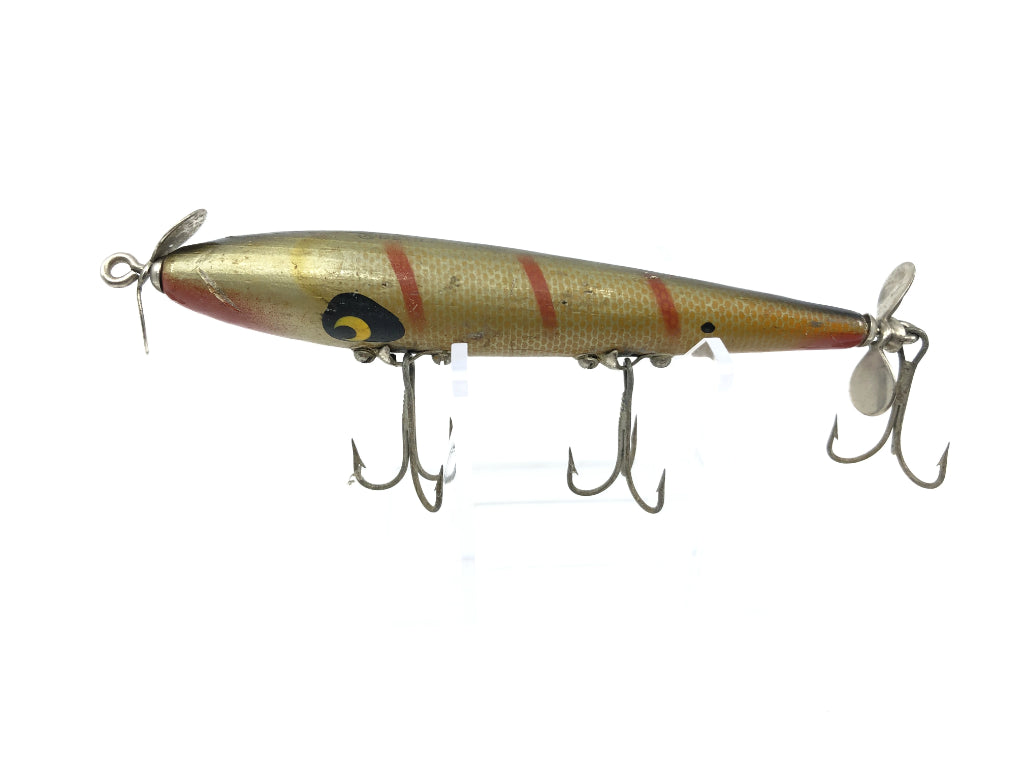 Smithwick Devil's Horse Gold with Red Ribs Wooden Lure