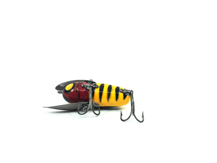 Heddon Wooden Crazy Crawler 2100 YRH Yellow Red Head