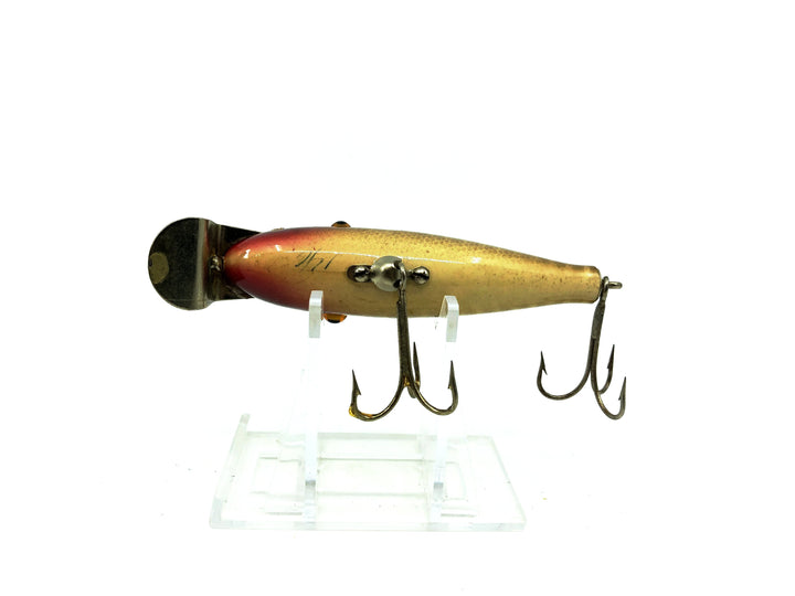 Imitation Creek Chub 900 Baby Pikie Minnow, Pikie Scale Color Wooden Lure Glass Eyes