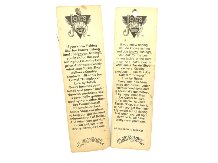 Lot of Two Joe Camel Novelty Rebel Lures New on Cards Old Stock