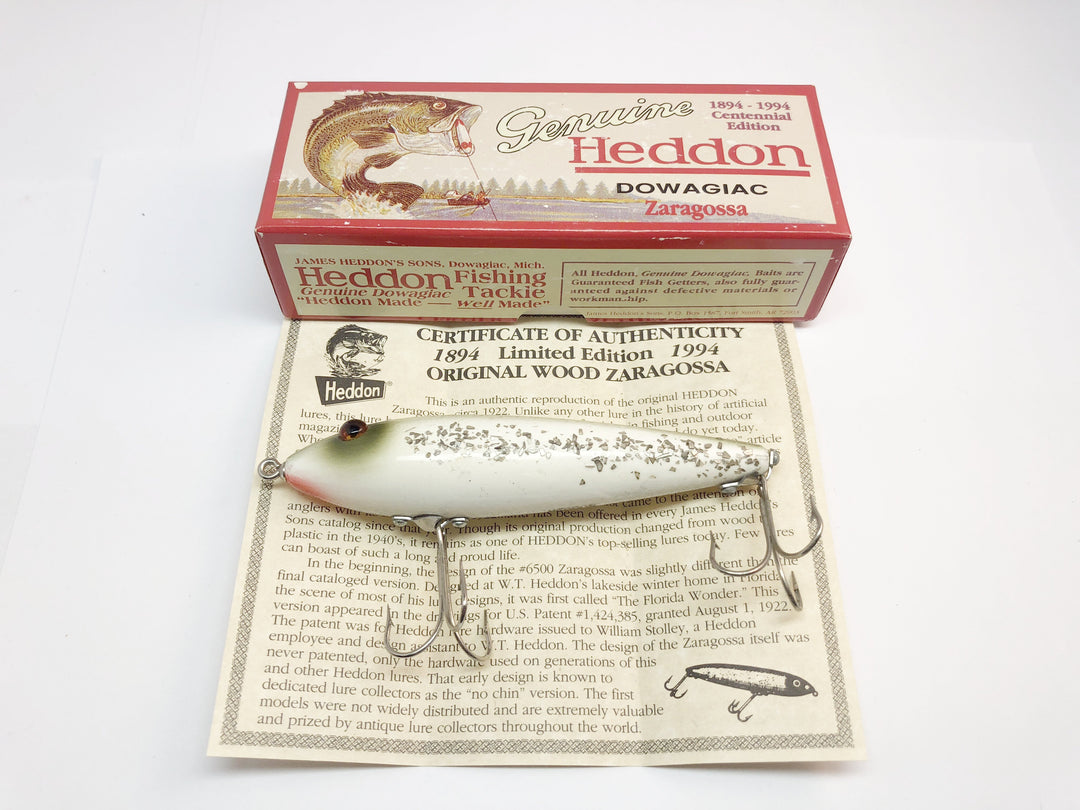 Heddon Centennial 1994 Wooden Zaragossa X6500W-SS New in Box!