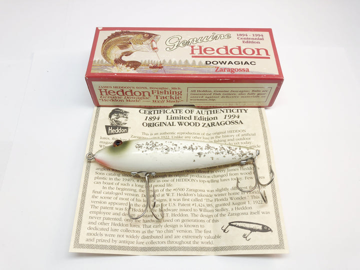 Heddon Centennial 1994 Wooden Zaragossa X6500W-SS New in Box!