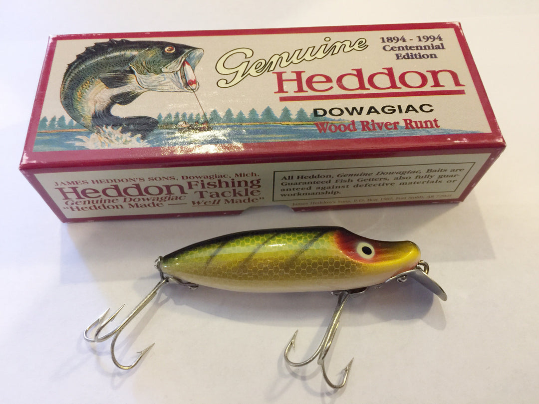 Heddon Centennial Edition wood River Runt new in box NO. 9400W-L