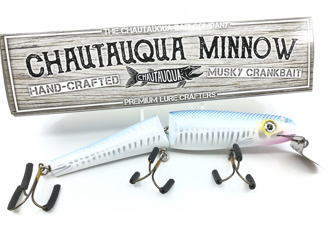 Jointed Chautauqua 8" Minnow Musky Lure Special Order Color "Blue Shore"