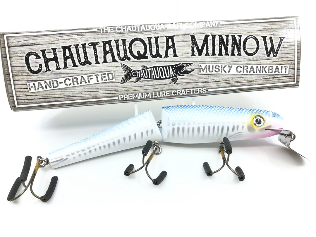 Jointed Chautauqua 8" Minnow Musky Lure Special Order Color "Blue Shore"