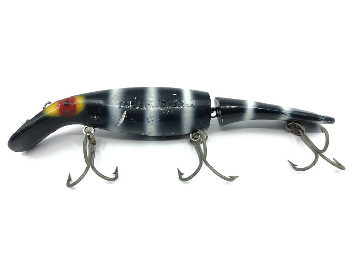 Drifter Tackle The Believer 8" Jointed Musky Lure Black and White Custom Color