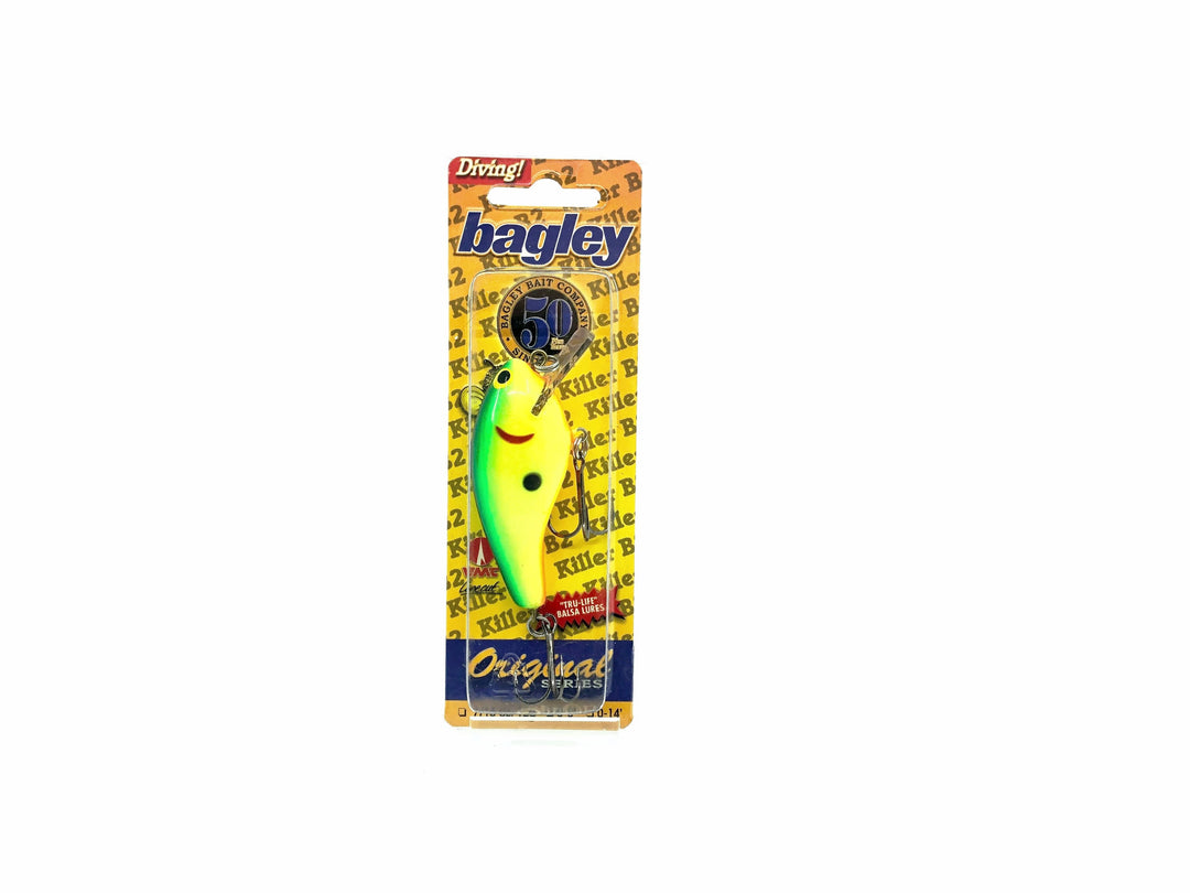 Bagley Kill'R KB2 AG9 Apple Green on Chartreuse Color, New on Card