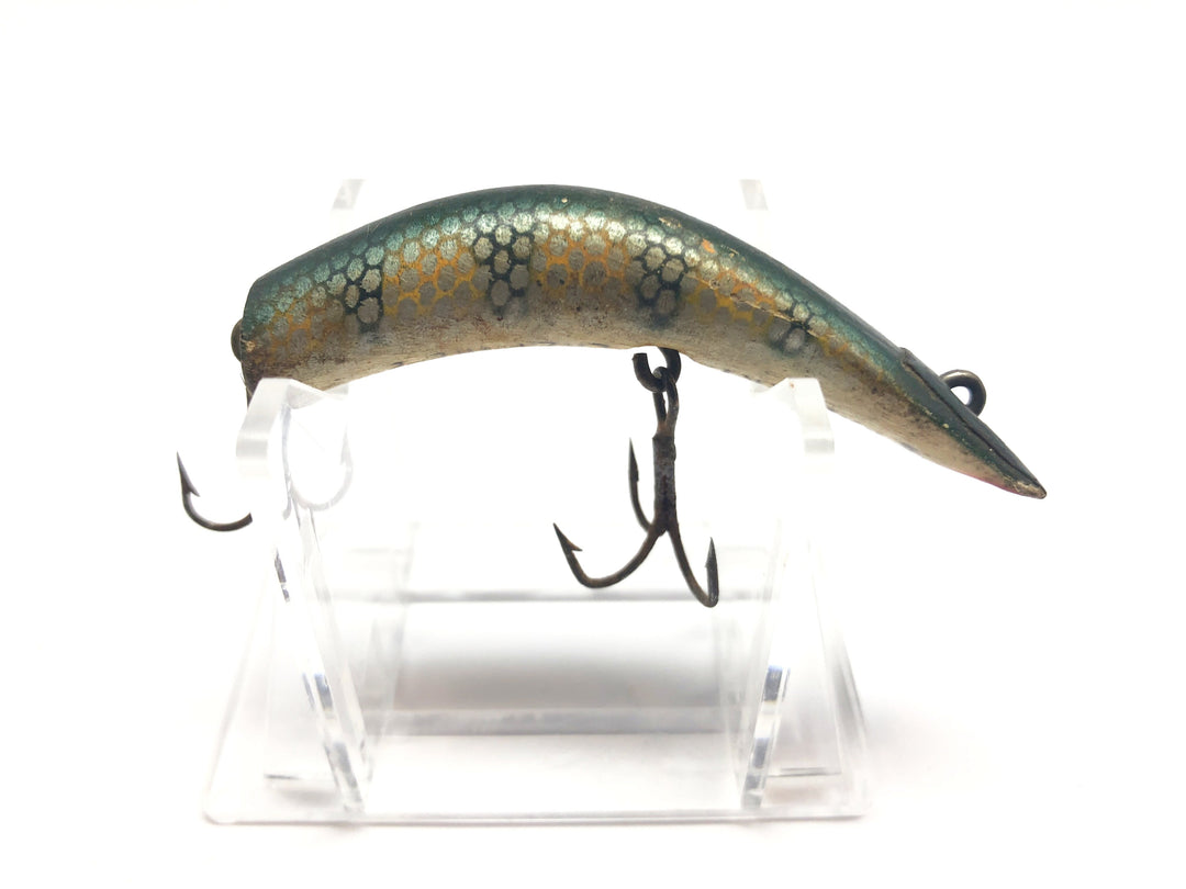 Kautzky Vintage Wooden Lazy Ike Size 2 Perch Color Fishing Lure
