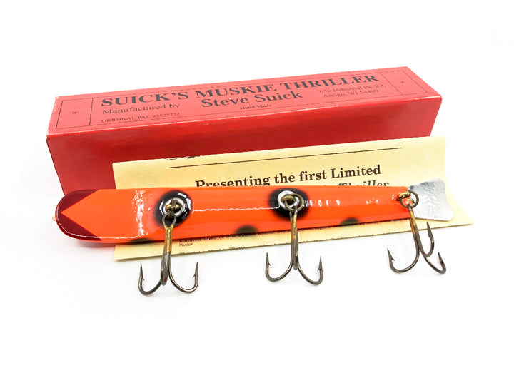 Suick Muskie Thriller Special Edition New in Box Orange Black Color
