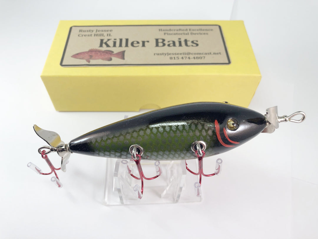 Rusty Jessee Killer Baits Five Hook Minnow in Green Scale Color
