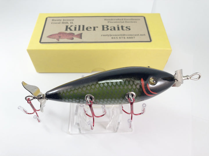 Rusty Jessee Killer Baits Five Hook Minnow in Green Scale Color