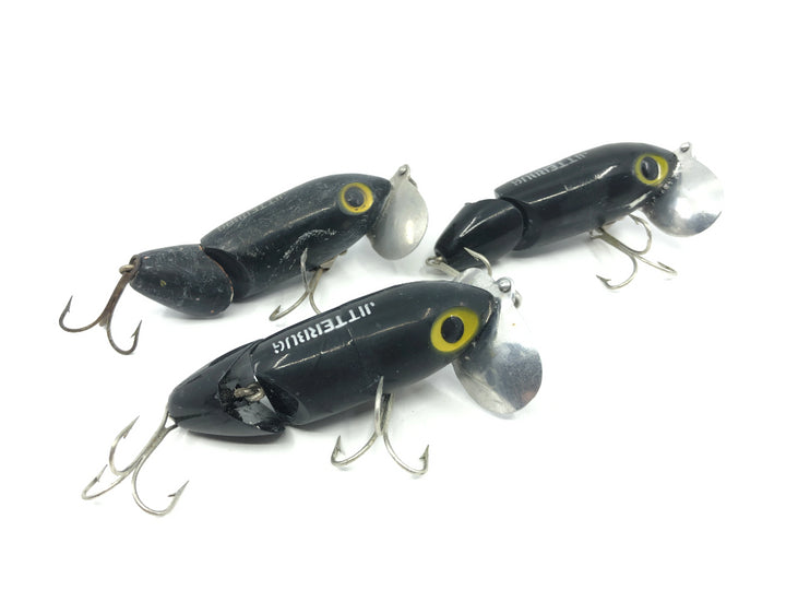 Group of Arbogast Jointed Jitterbugs Black Color