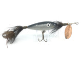 Hellraiser Bear Claw Musky Topwater Lure Black and Silver Minnow