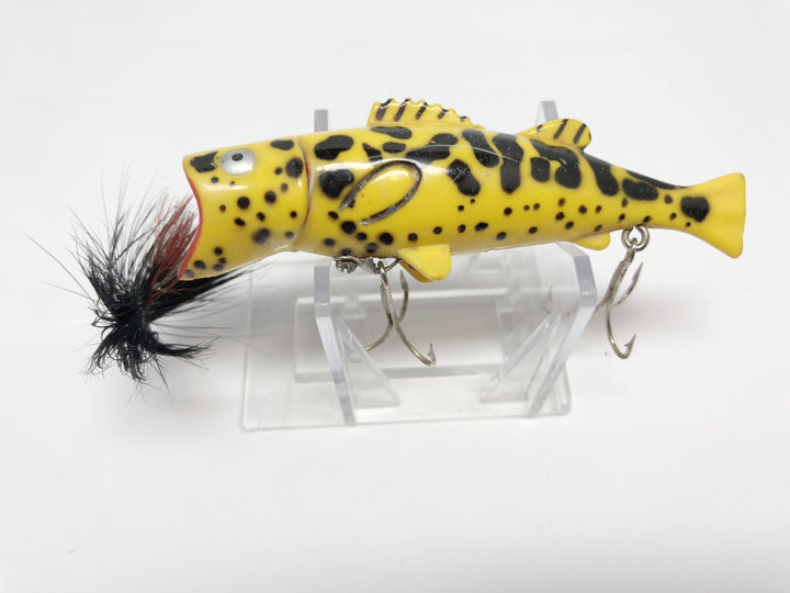 Vintage Buckeye Bug-N-Bass Lure Yellow Coachdog Raised Eye