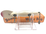 Vintage Wooden Bomber Water Dog 1640 Silver Shad Color with Box