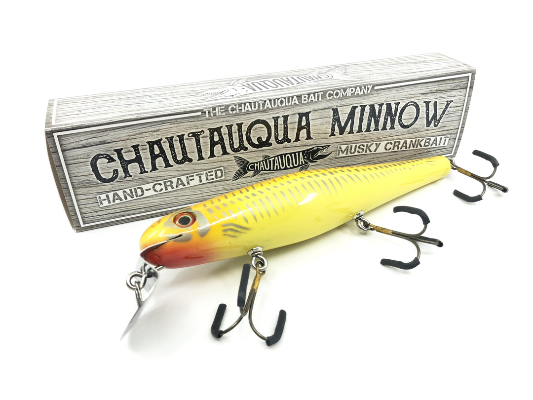 Chautauqua 8" Minnow Musky Lure Special Order Color "Yellow Shore"