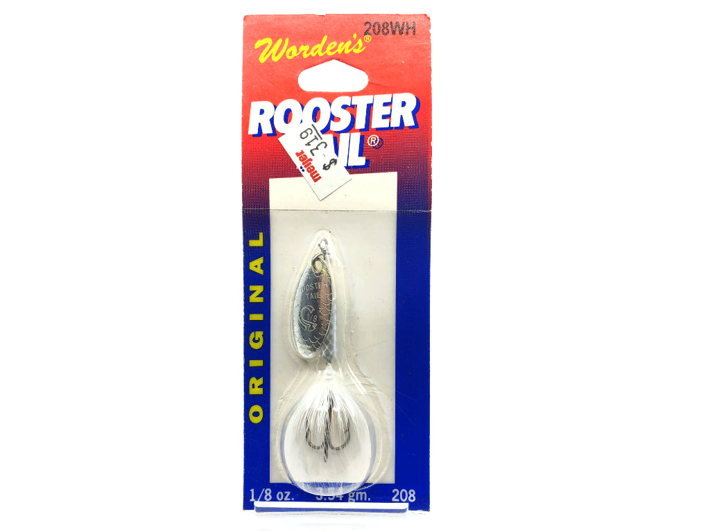 Worden's Rooster Tail 208 WH White New Old Stock