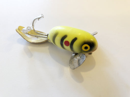 Falls Bait Company Fish 'N Fool Fluorescent Yellow with Black Ribs and Red Dot