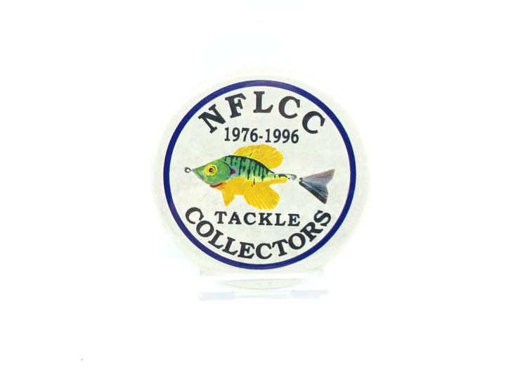 NFLCC Tackle Collectors 1996 Arbogast Tin Liz Fishing Button