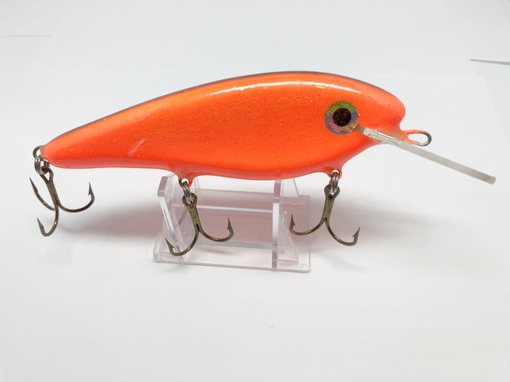 Orange Diving Musky Lure with Black Back